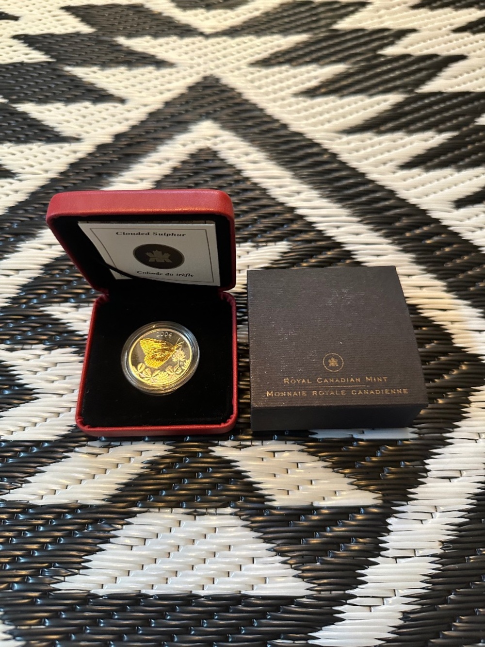 Clouded Sulphur 2004 Silver 50 Cent Coin Butterfly Collection